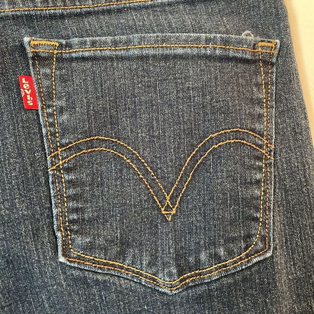 Levi Jeans 512 Bootcut Perfectly Slimming Stretch Size 6L Dark Wash 28x34 - Picture 10 of 13